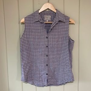 Columbia Women’s Button Up Blouse Vest 100% Cotton Large